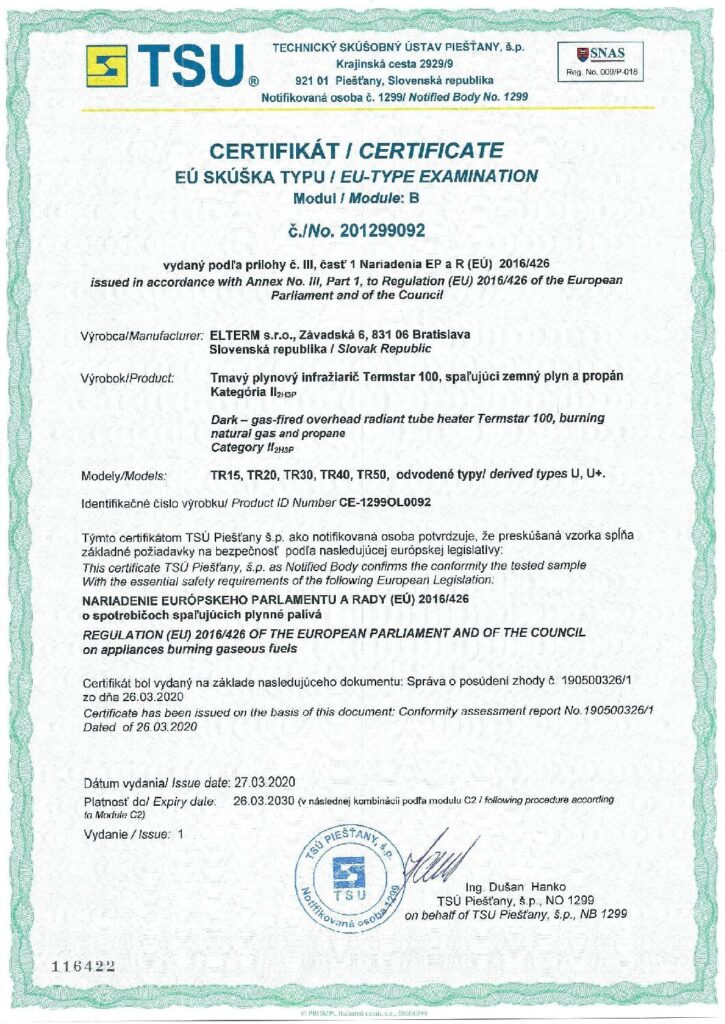 thumbnail of Certifikát Termstar 1000 akt.